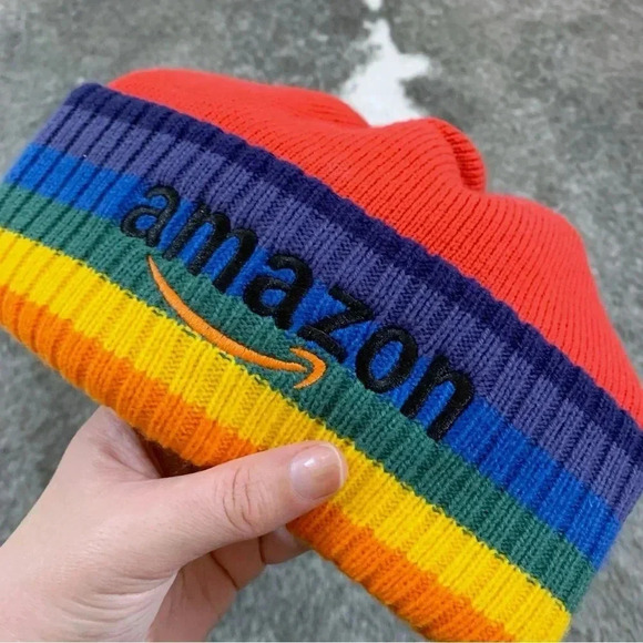 Amazon Rainbow Pride Employee Beanie - Picture 4 of 11